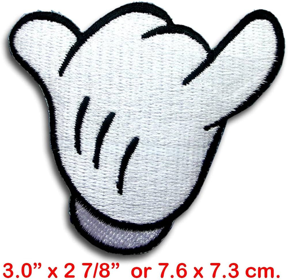 Hang Loose Patch Embroidered Iron on or Sewing Gesture Kids Hand Glove Cartoon Motif Toy Hawaii Shak | Amazon (US)