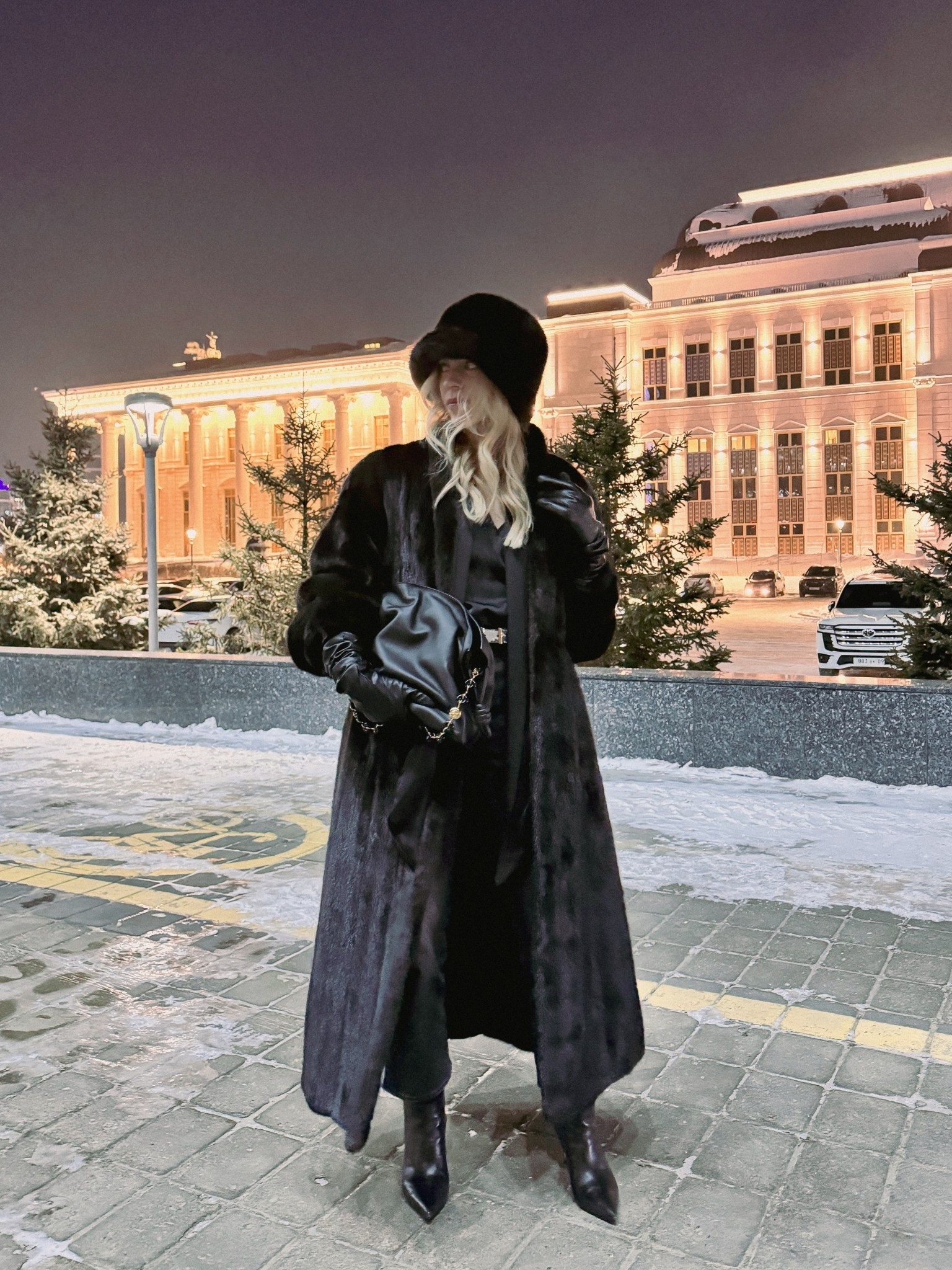 Valentine date night, all black outfit, vintage fur coat, fur bucket hat, black jeans, Loewe pouch handbag 

#LTKValentine #LTKOver40 #LTKSeasonal