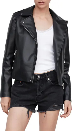MANGO Faux Leather Biker Jacket | Nordstrom | Nordstrom