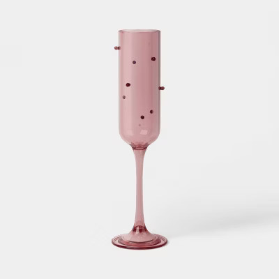 7.3 fl oz Champagne Glass Pink with Red Dots - Threshold™ | Target