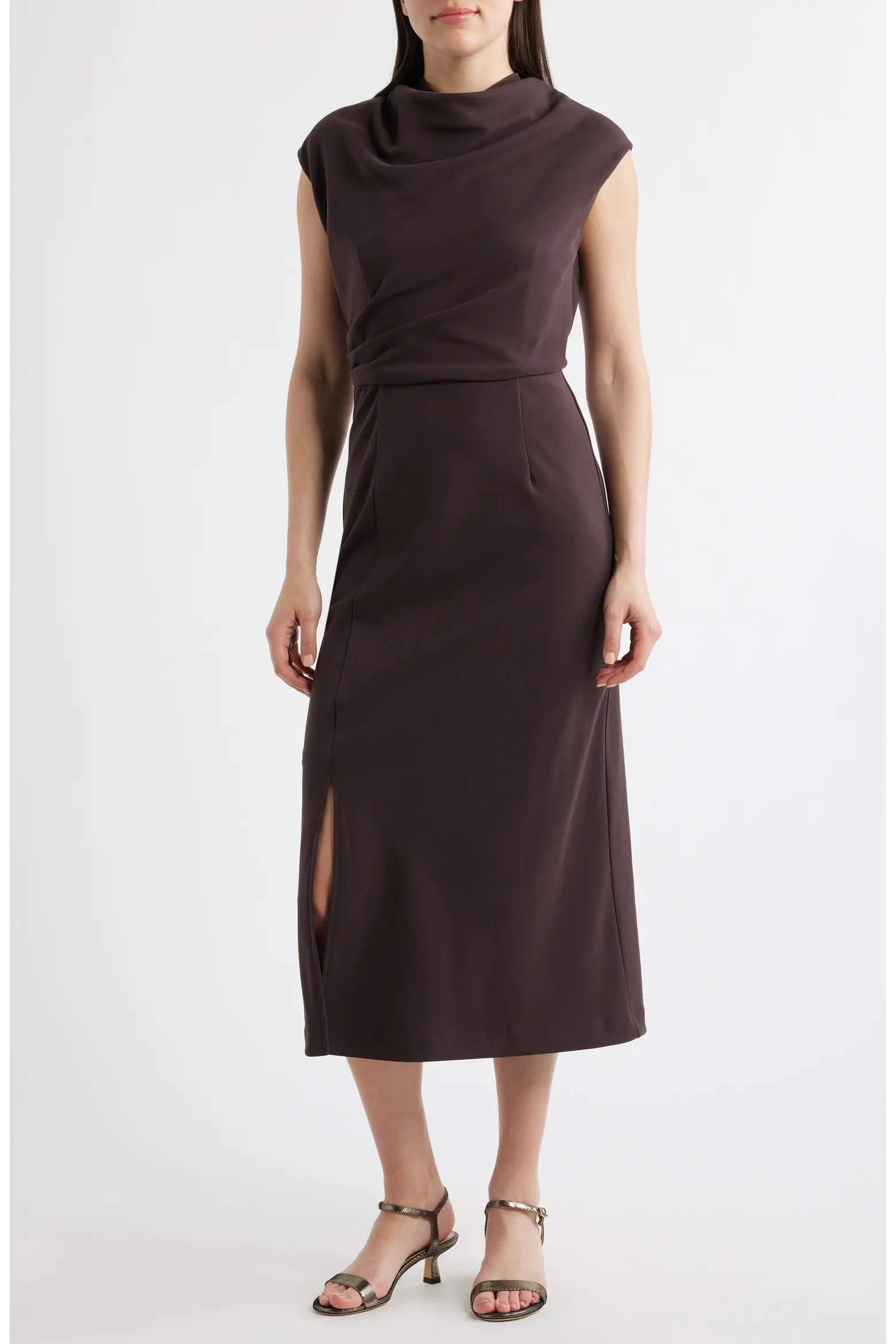 Cowl Neck Midi Dress (Women) | Nordstrom | Nordstrom
