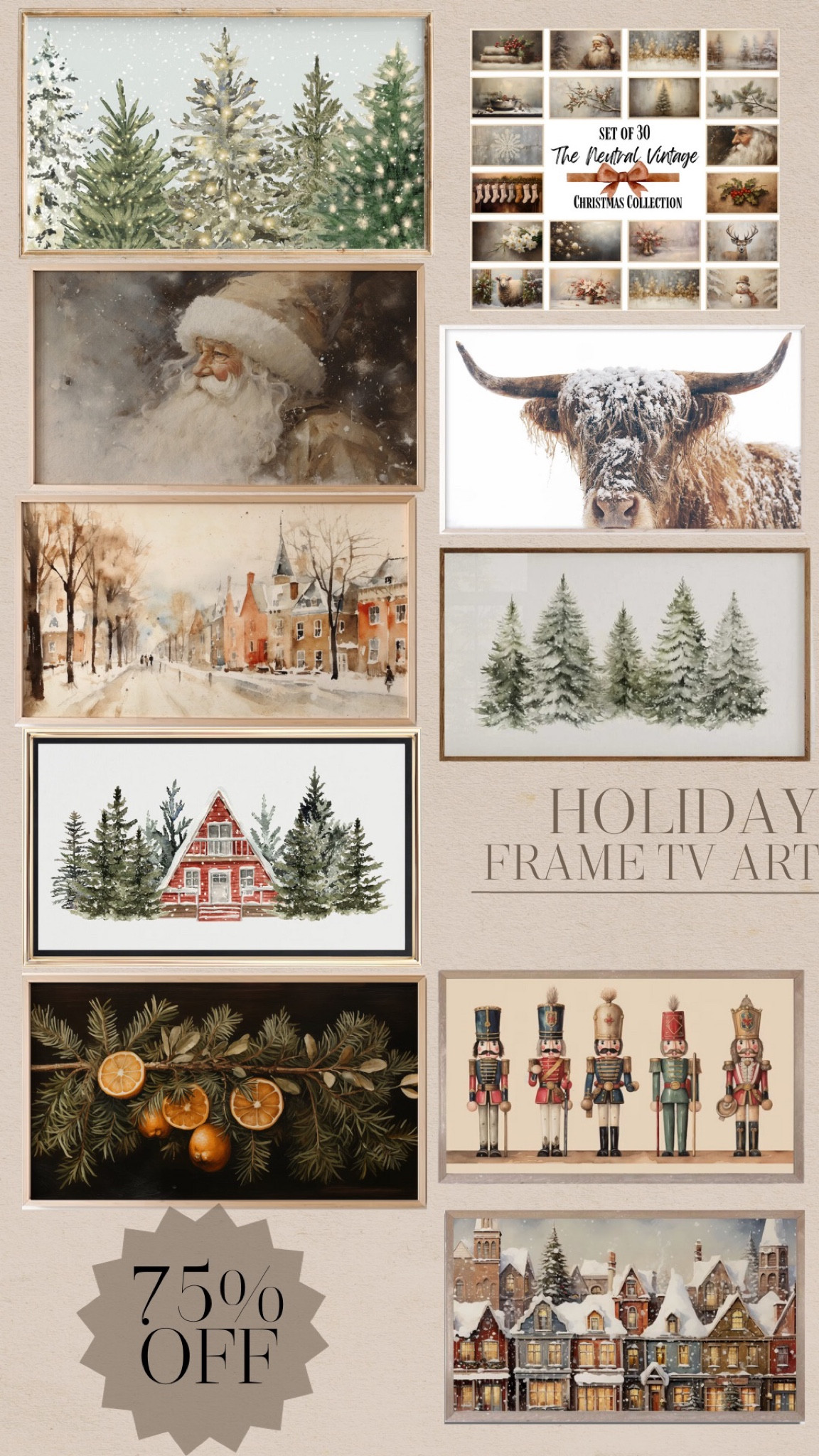 Shop these Holiday Frame Tv Art! 

#LauraBeverlin #FrameTvArt #FrameTv #CyberWeek #BlackFriday #Deals #ChristmasDecor 

#LTKsalealert #LTKHoliday #LTKCyberWeek