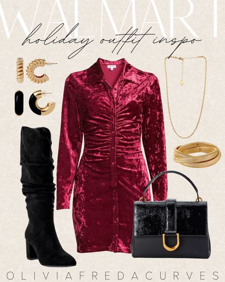 Walmart outfit inspo - holiday outfit inspo - style tip - curvy girl 

#LTKSeasonal #LTKHoliday #LTKstyletip