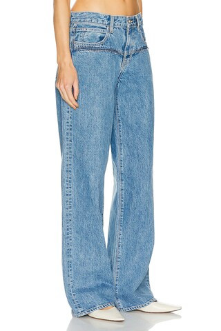 SLVRLAKE Mica Seams Wide Leg in Wounded Heart | FWRD | FWRD 