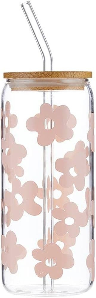 Santa Barbara Design Studio Cold Brew Glass Tumbler with Lid and Straw Sippin' Pretty Glass Cup w... | Amazon (US)