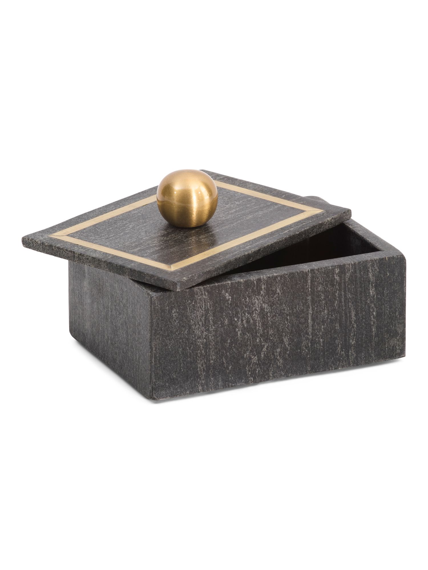 Marble Rectangular Box With Knob | Marshalls