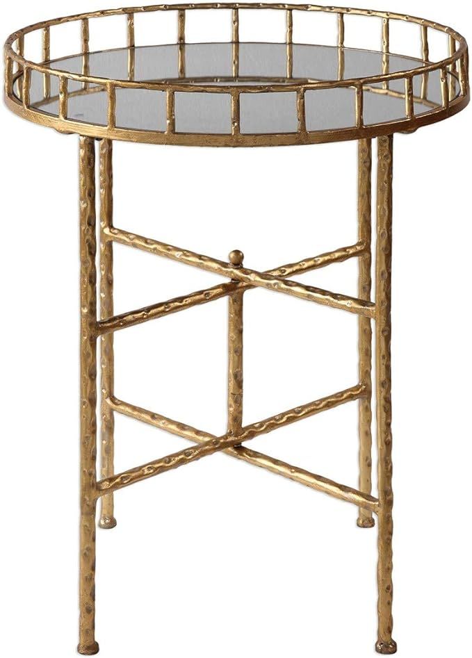 25.75" Tilly Bright Gold Accent Table | Amazon (US)