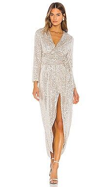 RESA Cher Maxi Dress in Silver Sequin from Revolve.com | Revolve Clothing (Global)