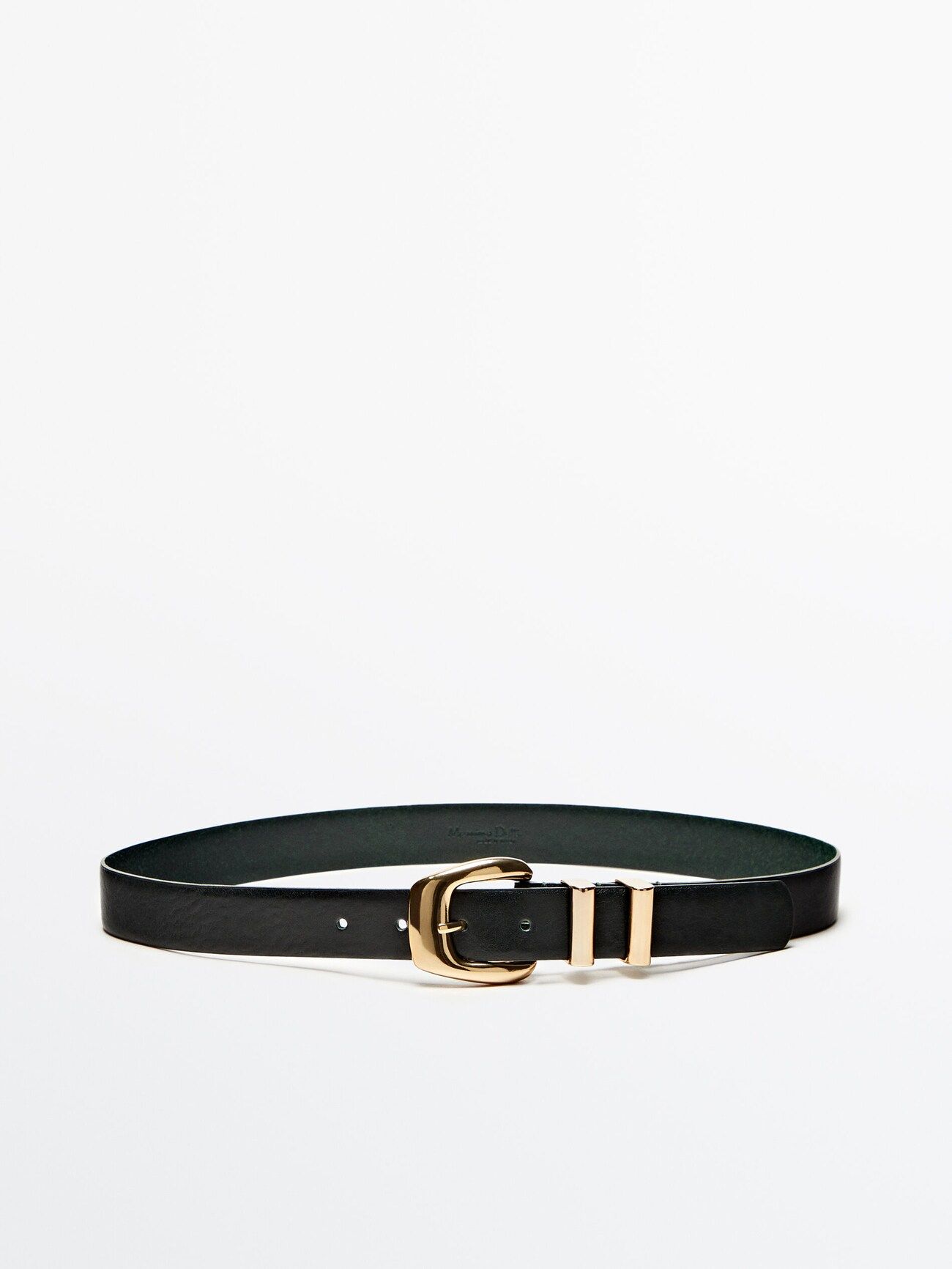Leather belt with double loop | Massimo Dutti (US)