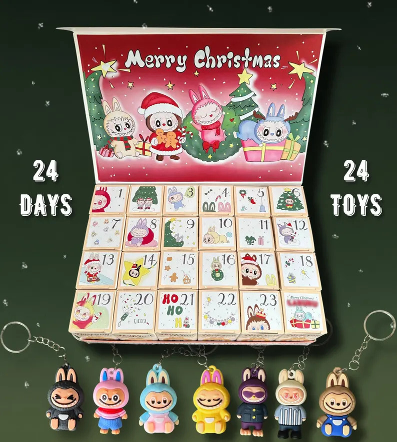 Advent Calendar 24 Pcs Cute Monster, 24 Days Christmas Countdown Pendant Toy - Etsy | Etsy (US)