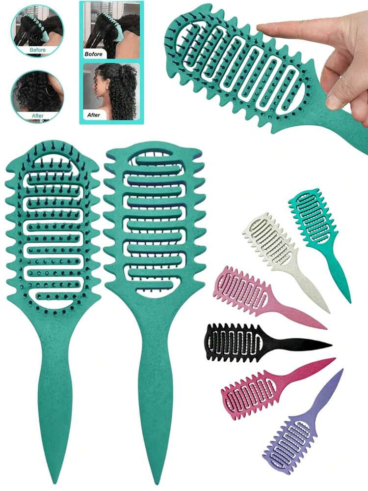 Lightweight Curly Hair Brush – Vent Design For Fast Drying, Curl Defining & Gentle Styling, Great For Summer, Travel & Everyday Use | SHEIN