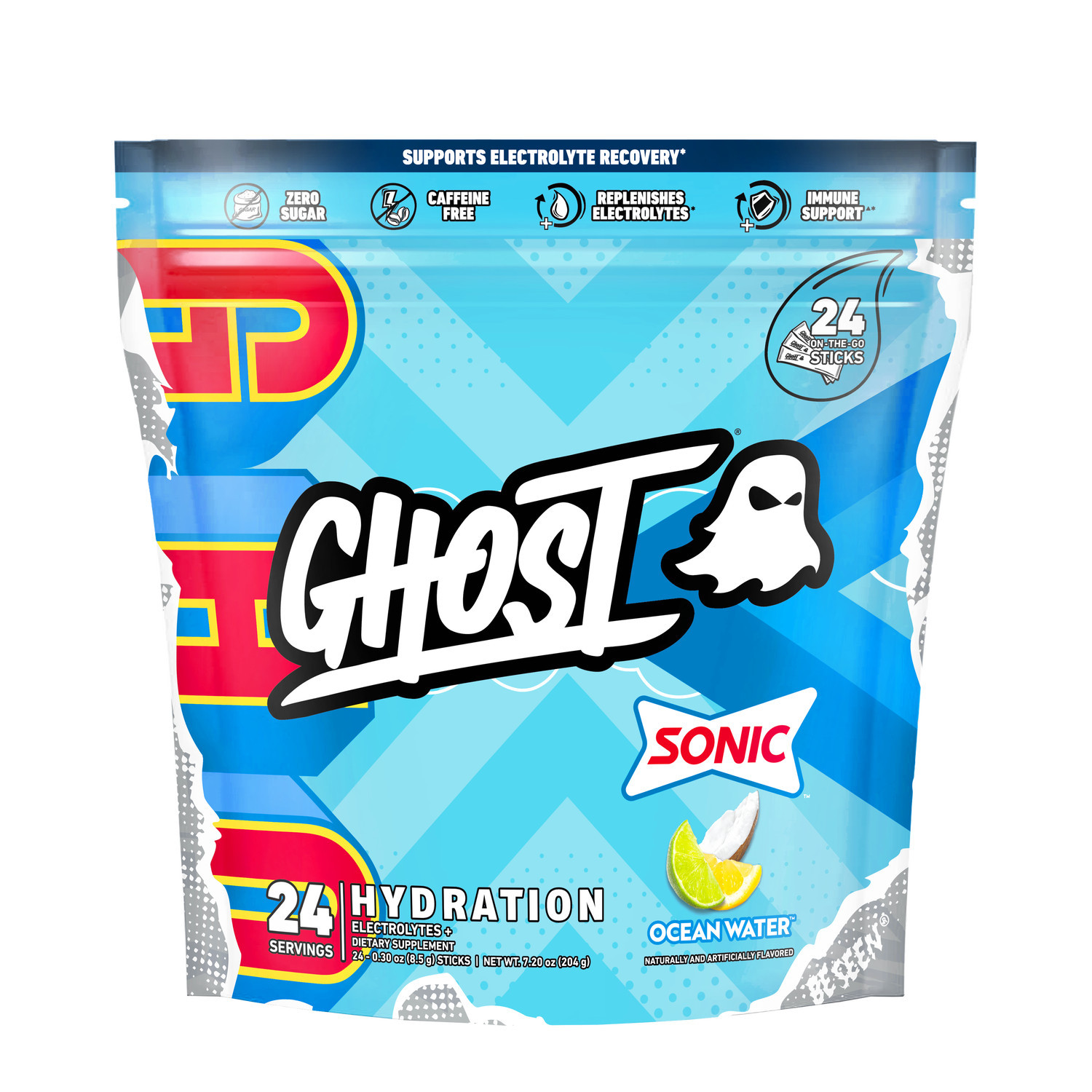 Hydration Sticks - Sonic Ocean Water (24 Stick Packs) | GNC