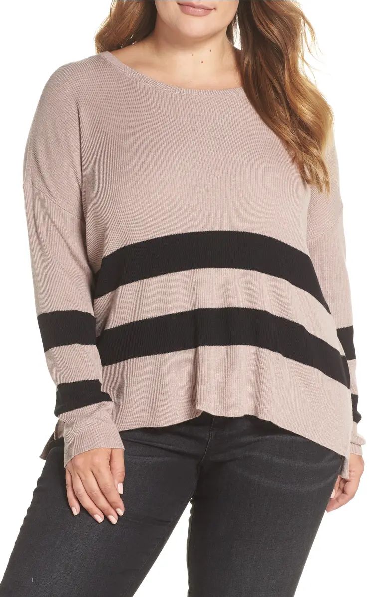 BP. Varsity Stripe Sweater (Plus Size) | Nordstrom