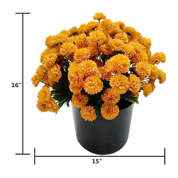 Yellow Mum Arrangement, 16" | At Home
