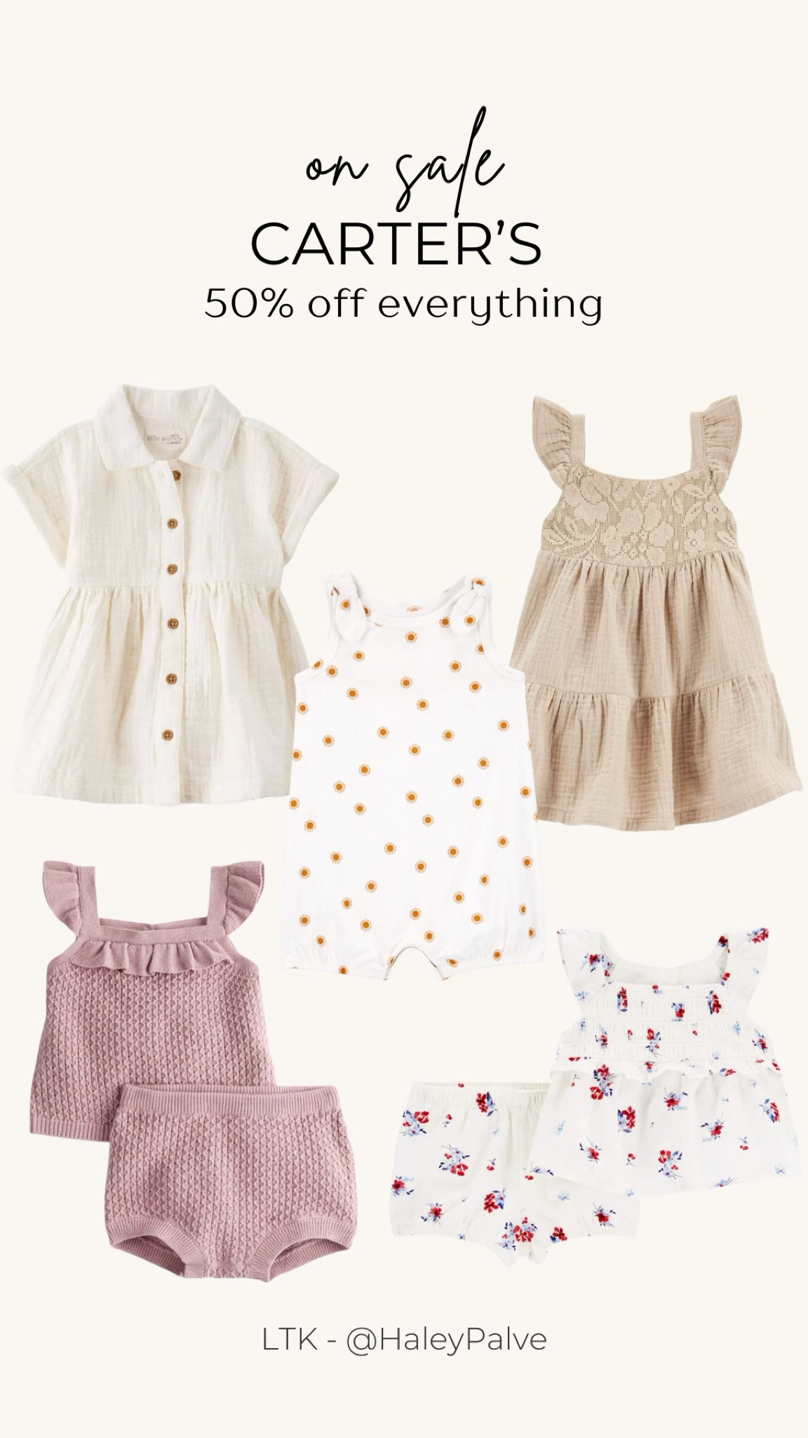 Carter’s 50% off everything for limited time! 

#LTKBaby #LTKSaleAlert #LTKKids