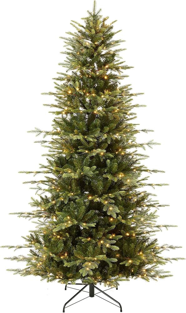 Best Choice Products 12ft Pre-Lit Artificial Aspen Slim Christmas Tree, Noble Holiday Décor w/ 5... | Amazon (US)