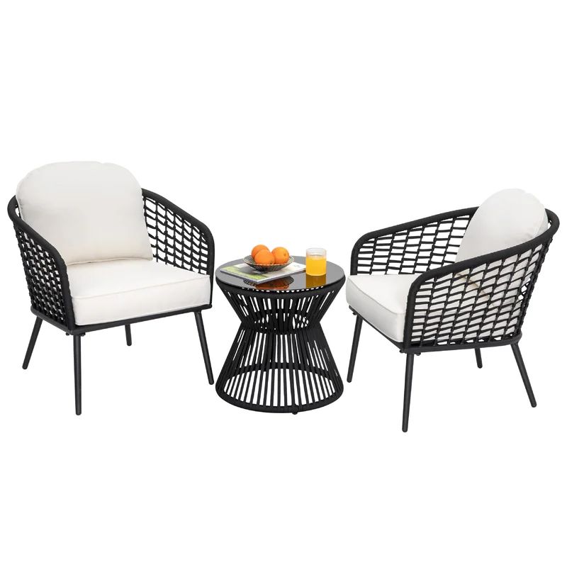 Gerdie 2 - Person Outdoor Seating Group with Cushions | Wayfair North America