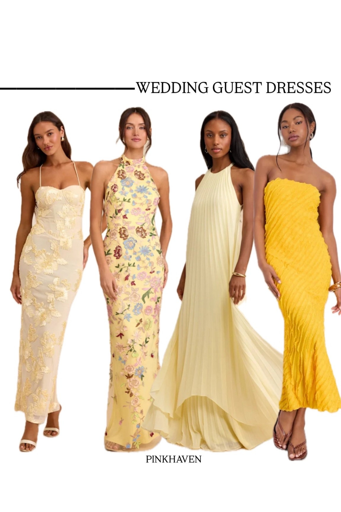 Women’s spring wedding guest dressss 

#dresses #yellow #yellowdresses #formal #maxi #maxidress #wedding #weddingguest #floral #applique

#LTKWedding #LTKSeasonal #LTKSpringSale