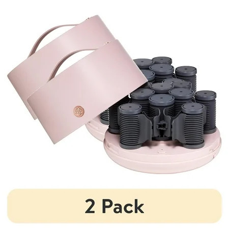 (2 pack) Hairitage Ceramic Thermal Hot Rollers for all hair types & textures 10 Piece Set | Walmart (US)
