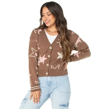 Celebrity Pink Women's and Women's Plus Long Sleeve Cardigan, Sizes XS-3X | Walmart (US)