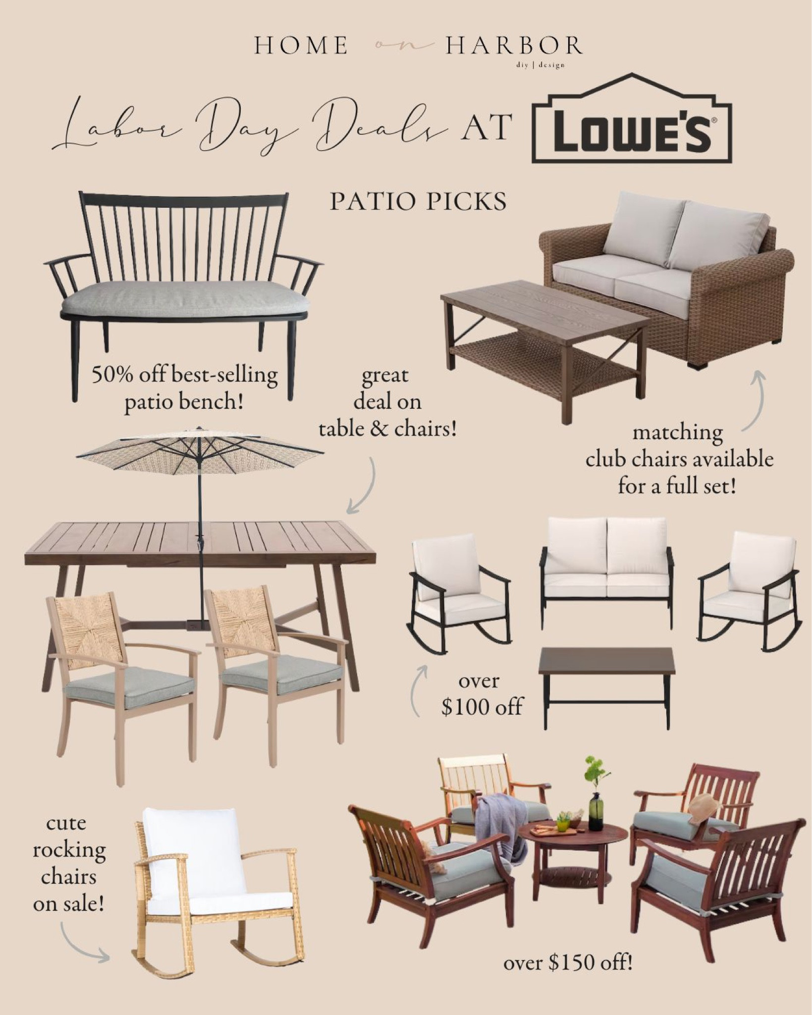 Lowe’s patio picks: lots of deals during their Labor Day Savings Event! #ad #lowespartner @loweshomeimprovement

#LTKsalealert #LTKSeasonal #LTKhome