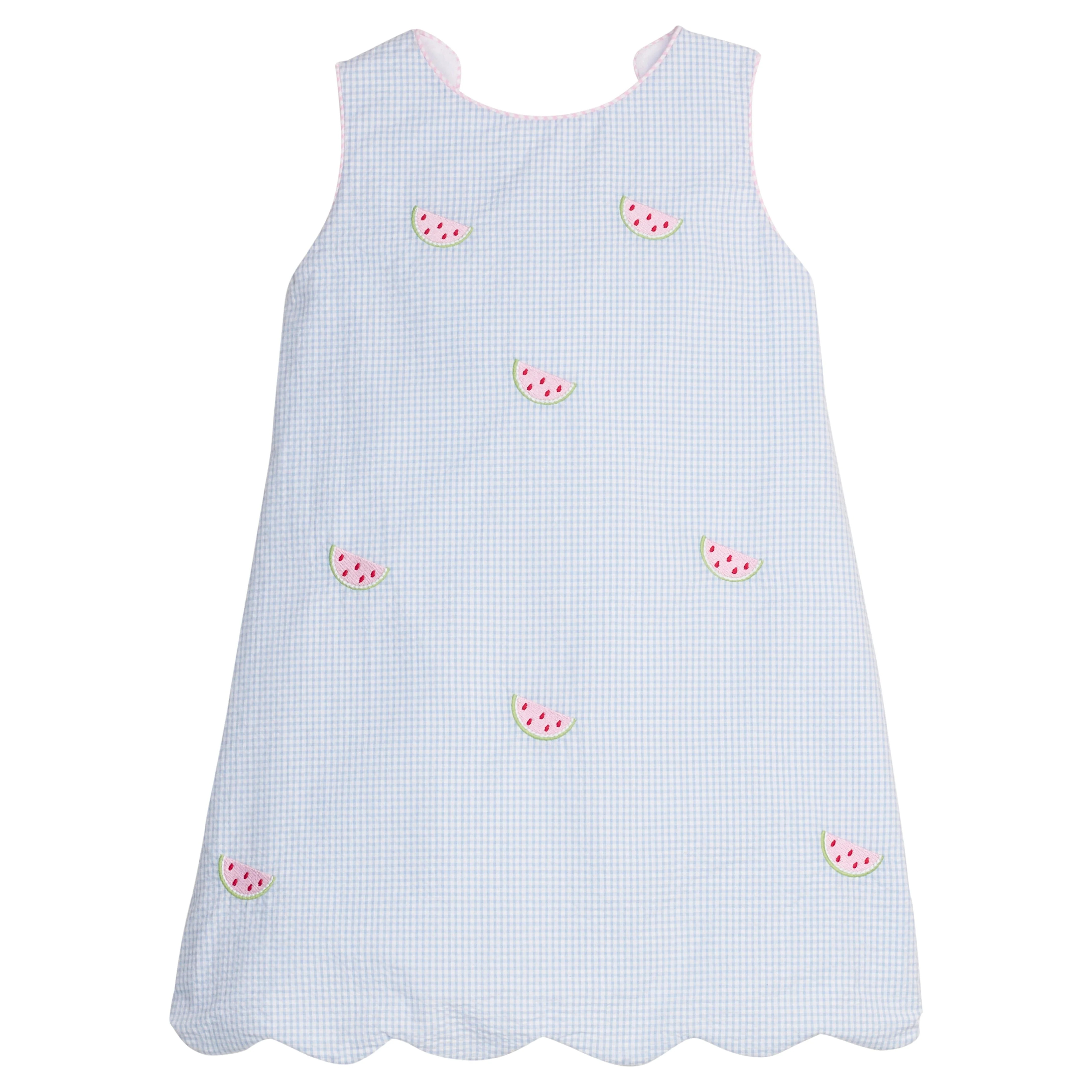 Watermelon Embroidered Bow Back Dress for Girls | Little English | Little English