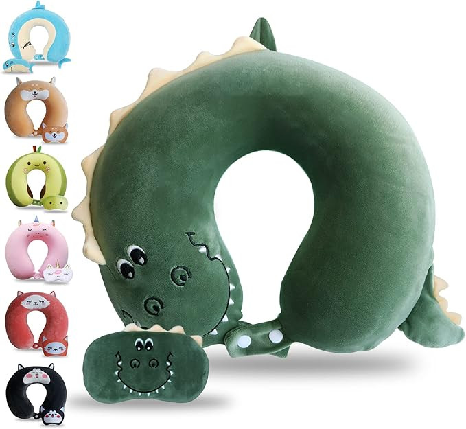 Sexysamba Cartoon Headrest & Neck Pillow for Kids Boys & Girls, Teens, Travel Accessories for Air... | Amazon (US)