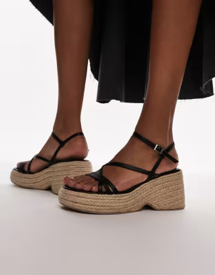 Topshop Jess espadrille wedge in black | ASOS | ASOS (Global)