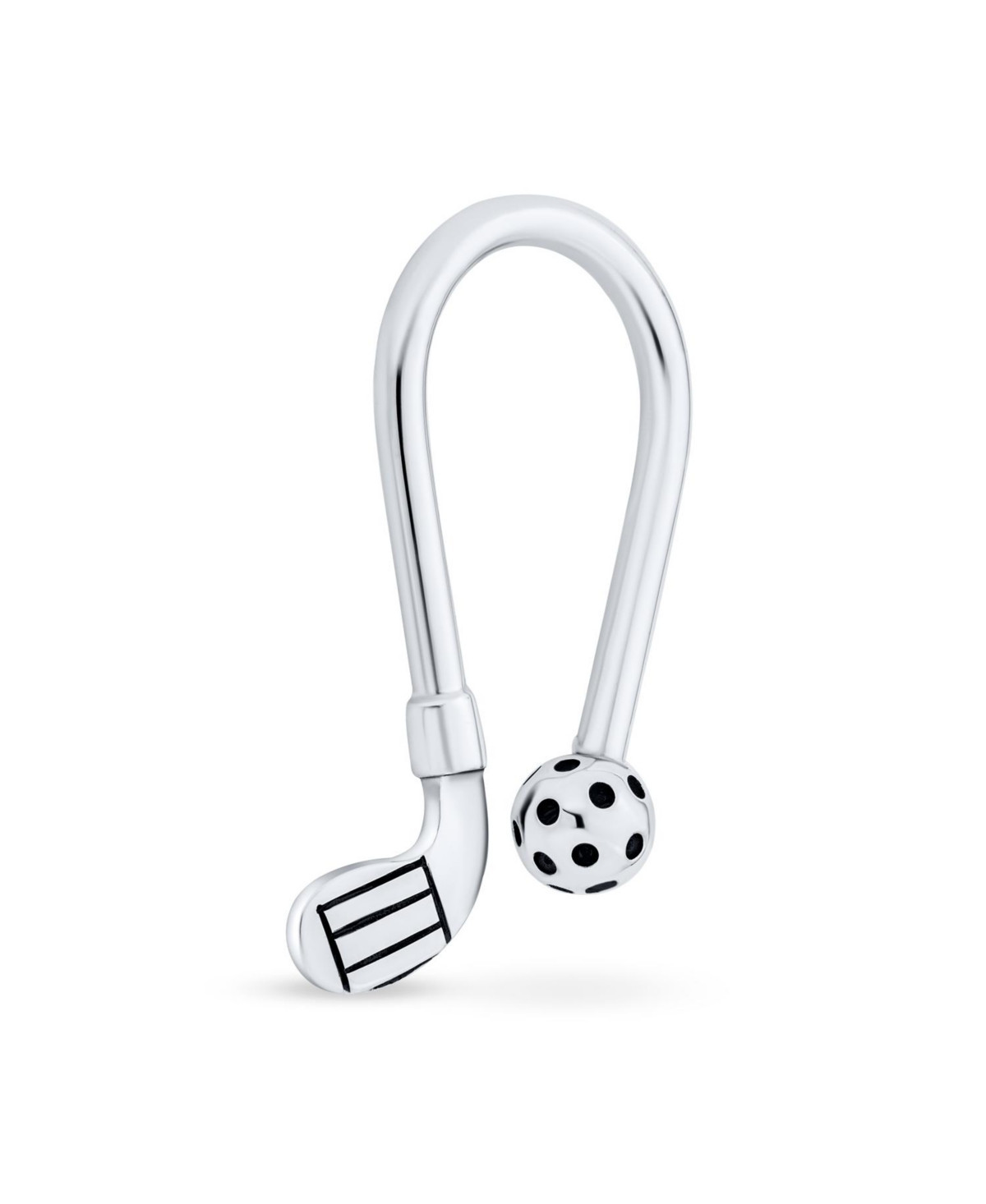 Bling Jewelry Golf Jewelry Ball & Club U-Shaped Golfer Keychain with Screw on Tip Solid - Silver | Macy's