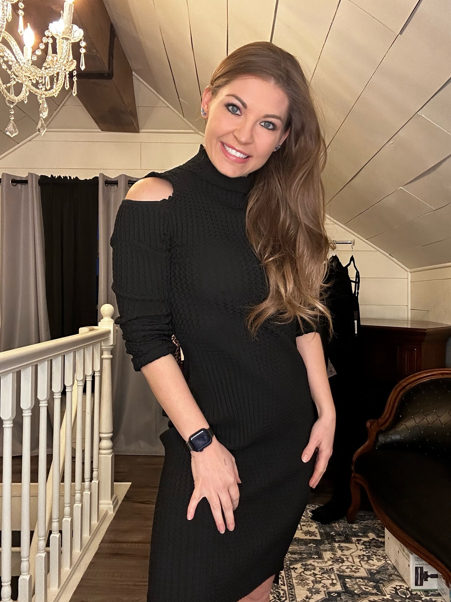 The chic cold shoulder cutouts infuse a modern flair into the timeless turtleneck sweater dress, while the textured knit fabric adds depth and visual allure. The interplay between the exposed skin and covered neckline, courtesy of the cold shoulder cutouts and turtleneck collar, achieves a captivating balance between modesty and daring. With its body-hugging fit, the dress elegantly showcases the wearer's silhouette, emphasizing curves for a polished appearance. Crafted from 100% polyester, it ensures both style and comfort.

#LTKmidsize