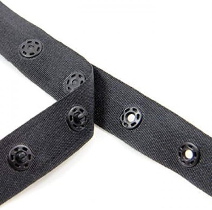 Beads4Crafts Black Pop Snap Fastener Tape 18mm ( 1metre) HT531 | Amazon (UK)