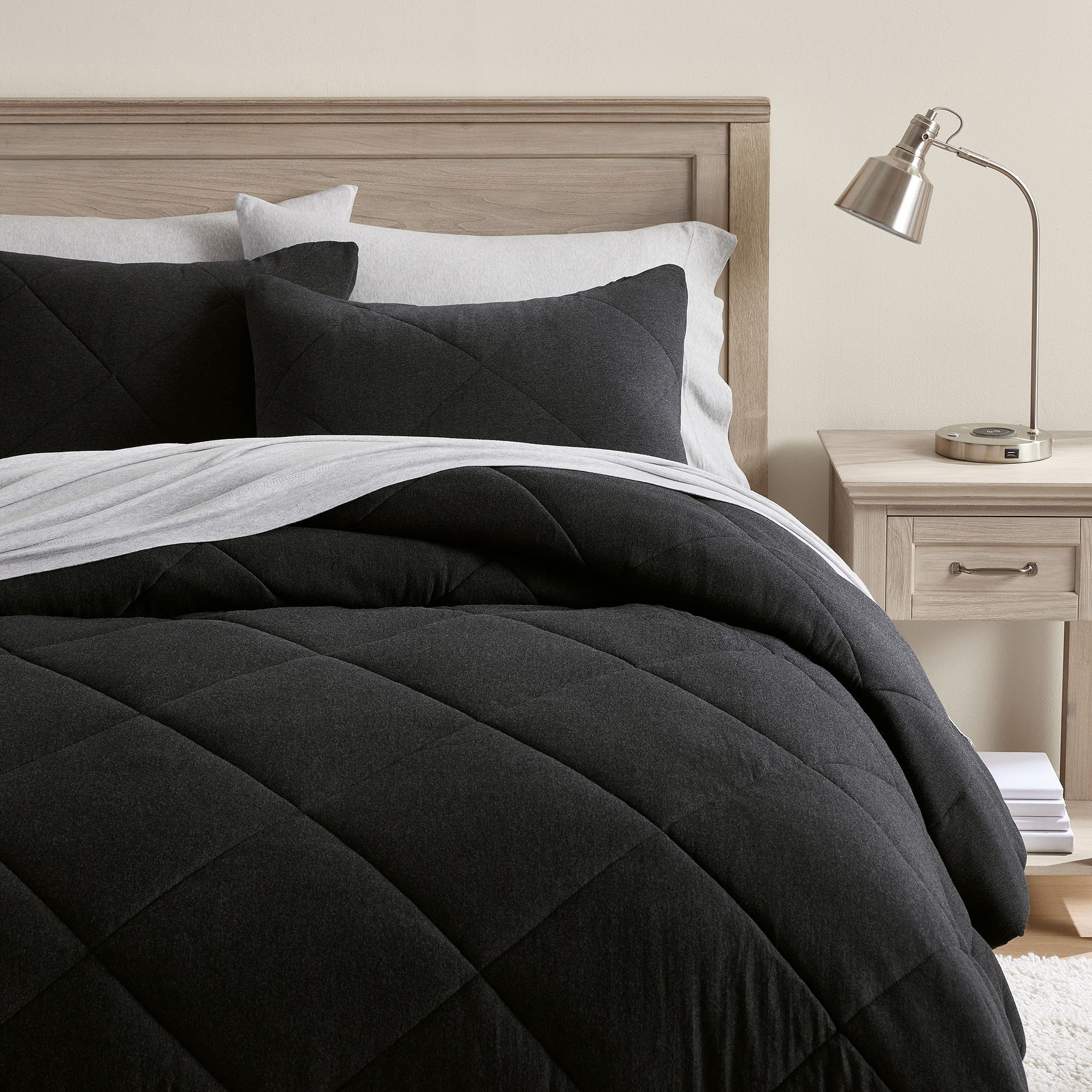 Favorite Tee Comforter, Twin/Twin XL, Heathered Black | Pottery Barn Teen