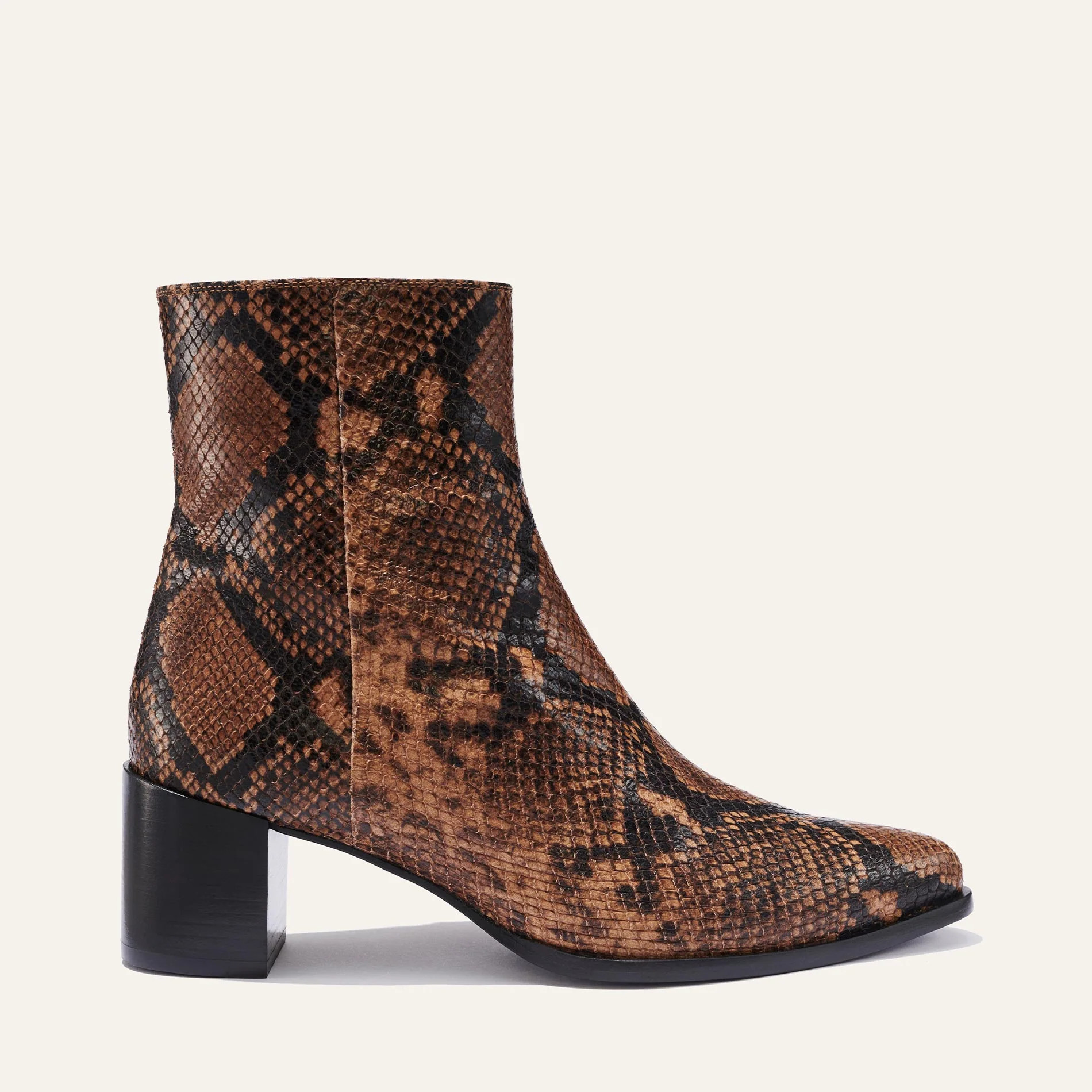 The Downtown Boot - Espresso Python Embossed | Margaux
