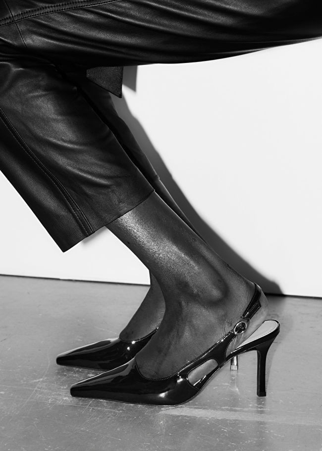 Pointed Slingback Leather Mules | & Other Stories (EU + UK)