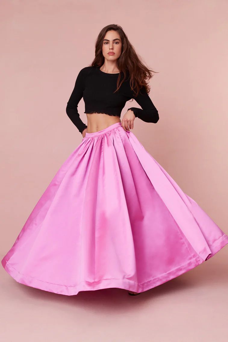 Minita Luxe Satin Maxi Skirt | LOVESHACKFANCY