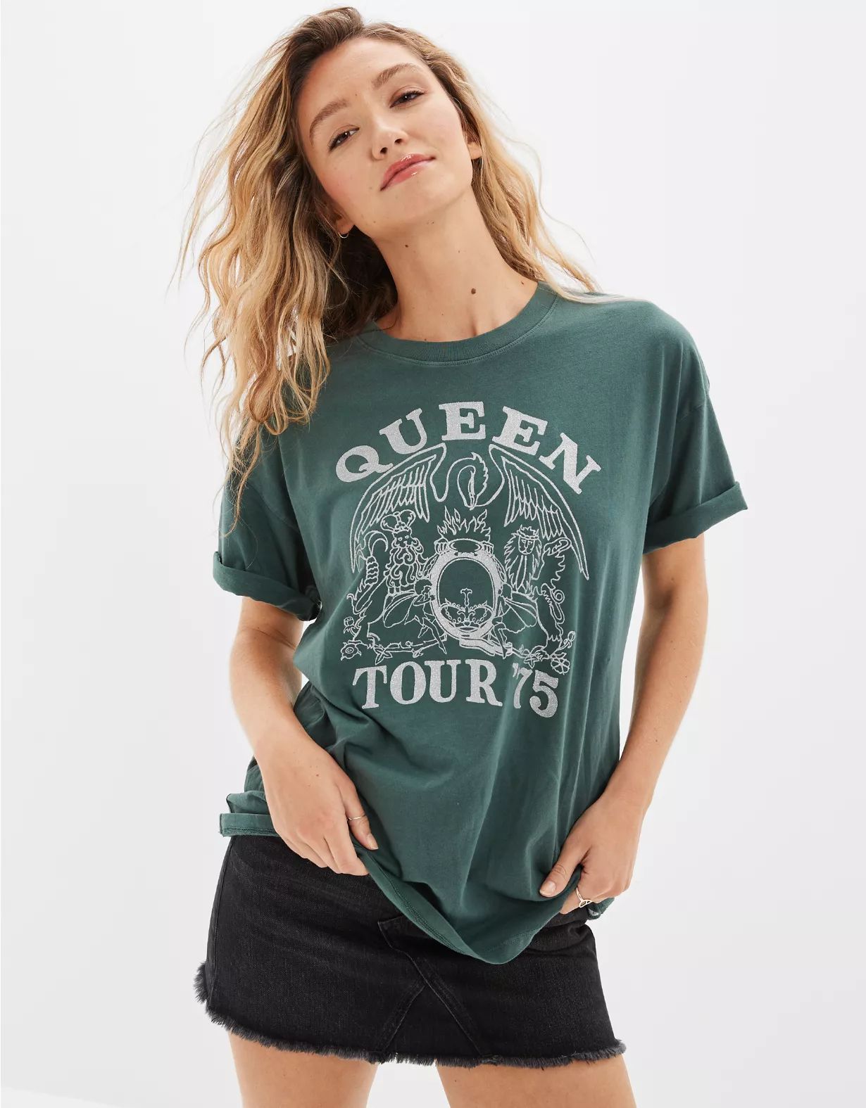 AE Oversized Queen Shine Graphic Tee | American Eagle Outfitters (US & CA)