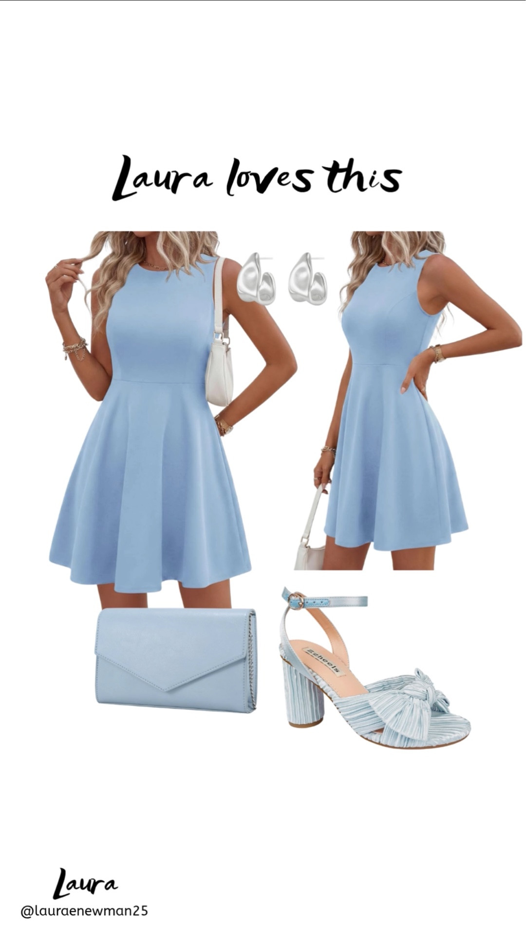 Wedding guest dress under $50🩵

Amazon light blue dress that looks designer. Perfect for wedding guest dress, showers, and spring events. Paired with bow heels and matching clutch. Everything linked below. 🩵

Wedding guest dress
Spring dress
Graduation dress
Amazon dress
Affordable dress
Spring outfit 
A-line dress
Bow heels 

#LTKSeasonal #LTKootd #LTKWedding