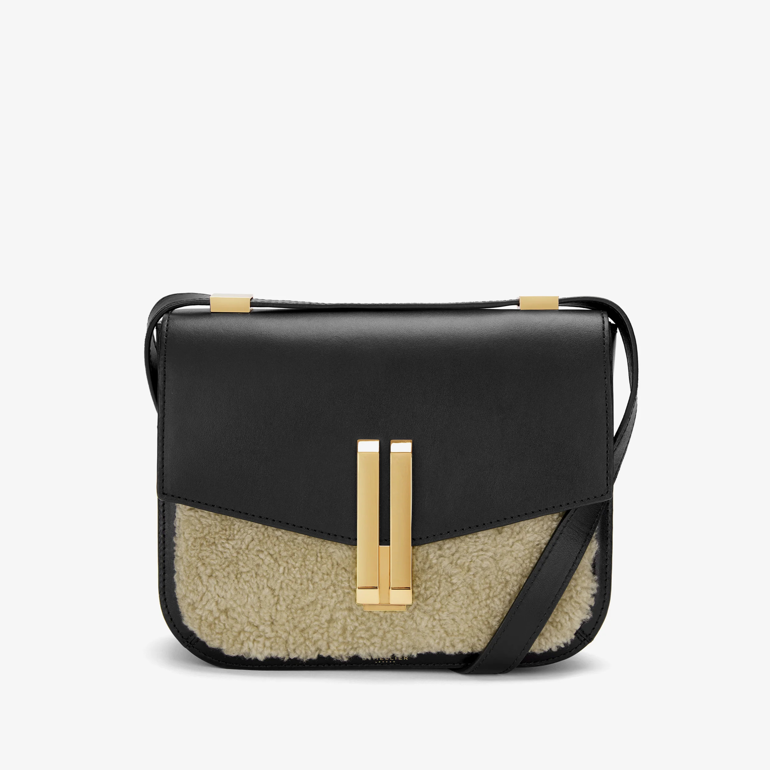 The Vancouver | Beige Shearling & Black Smooth | DeMellier | DeMellier