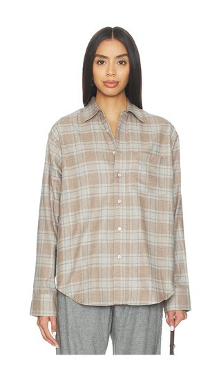 The Plaid Flannel Shirt in Charcoal & Walnut | Revolve Clothing (Global)