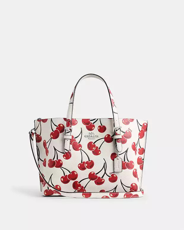 Mollie Tote Bag 25 With Cherry Print | Coach Outlet US