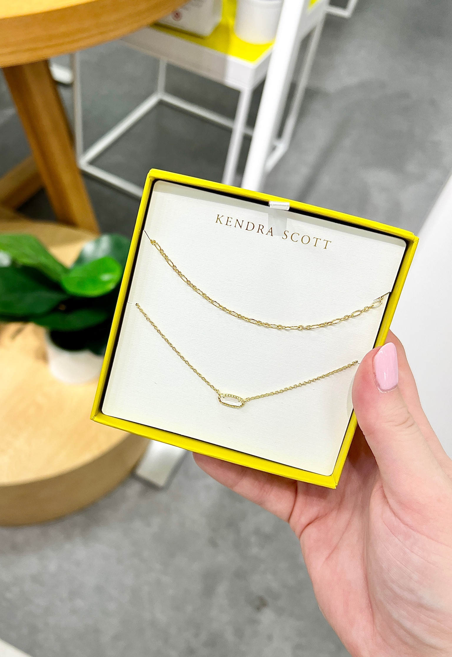 Don’t sleep on the Kendra Scott line at Target! 💎 This beauty was only $40 and came home with me. It’s a double layered Emma necklace. Their trademark Emma shaped stone in a smaller, more dainty jewelry form with a second chain for an instant layered necklace look. 

Mine is the Mother of Pearl color but the Magenta was also GORGEOUS in person! Seriously tempted to go back for it  

#LTKbeauty #LTKstyletip #LTKwedding
