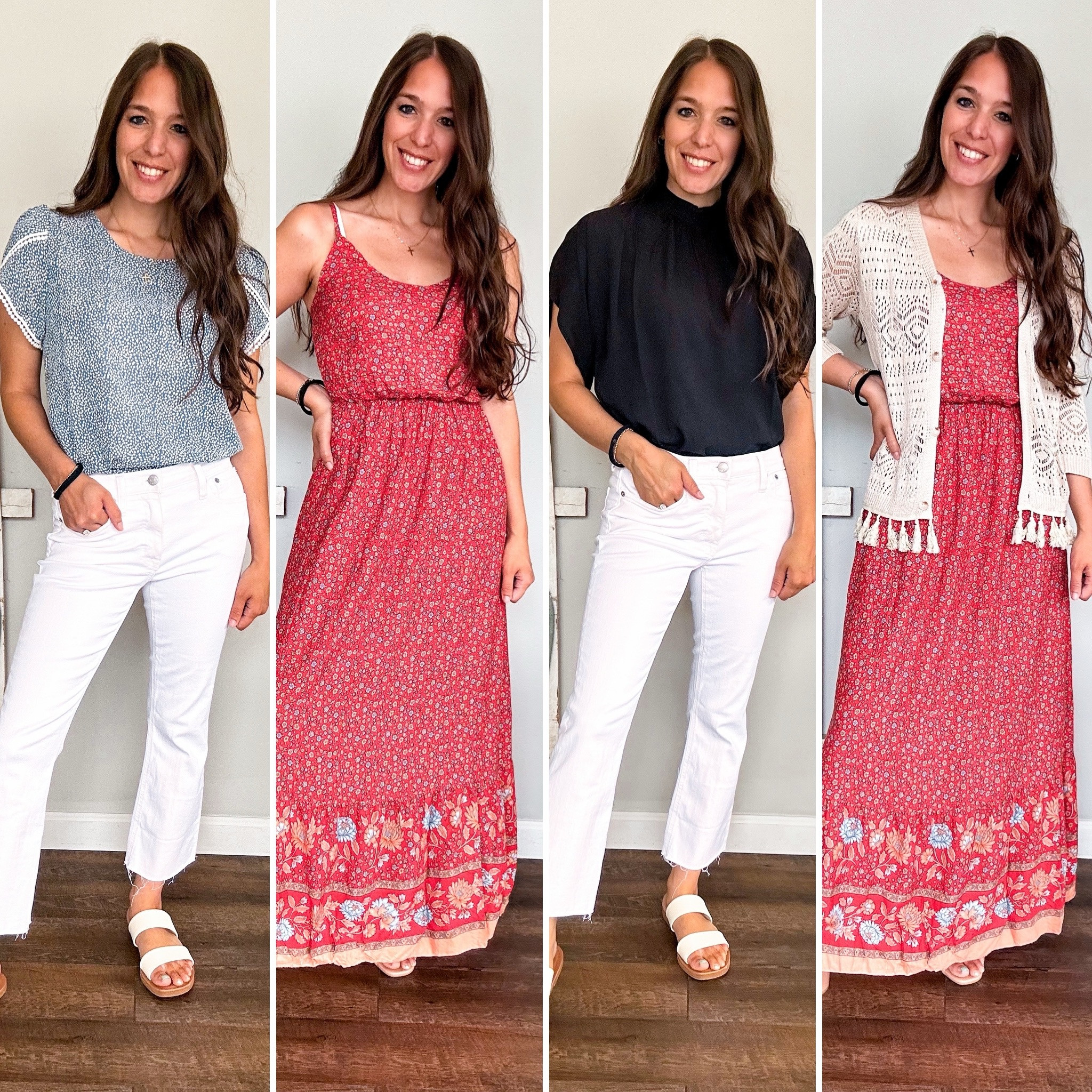 Work wear outfits from Amazon! 
Blue top small 
Black top small 
Dress small 
White jeans tts petite shoes tts 

#LTKWorkwear #LTKFindsUnder50 #LTKStyleTip