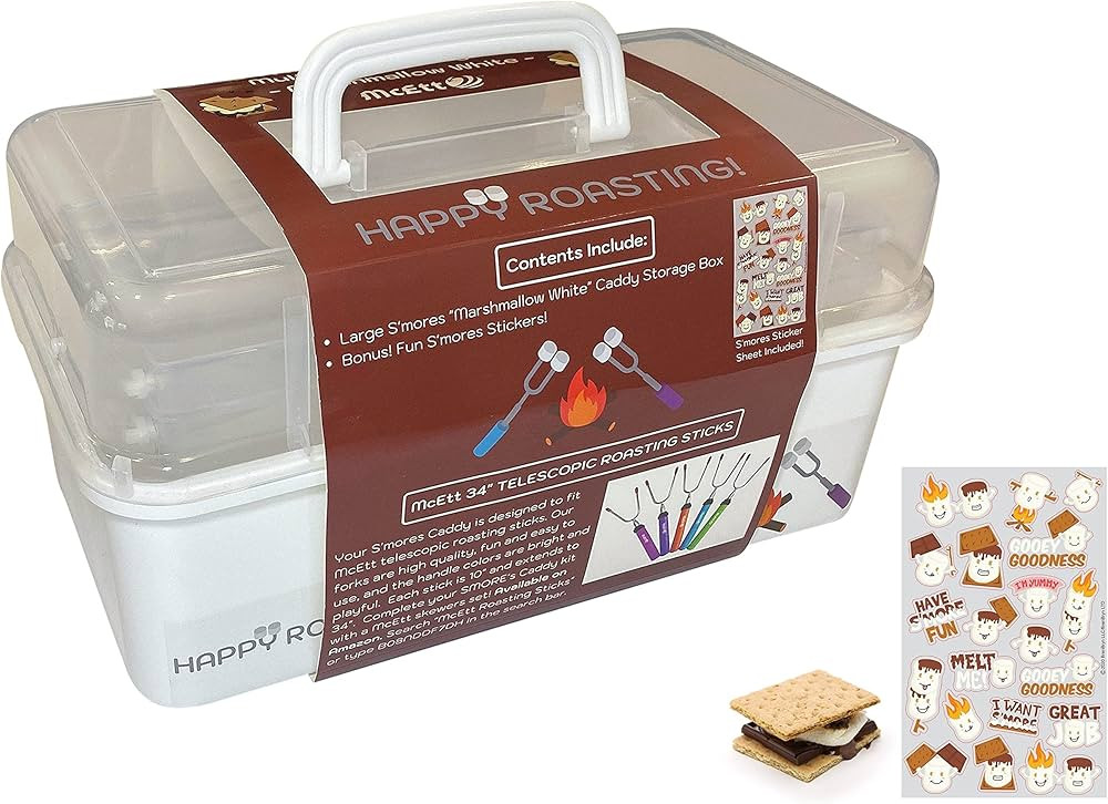 McEtt Smores Caddy - Multi-Tray S'mores Storage Box (Roasting Sticks NOT Included) & Fun Smores S... | Amazon (US)