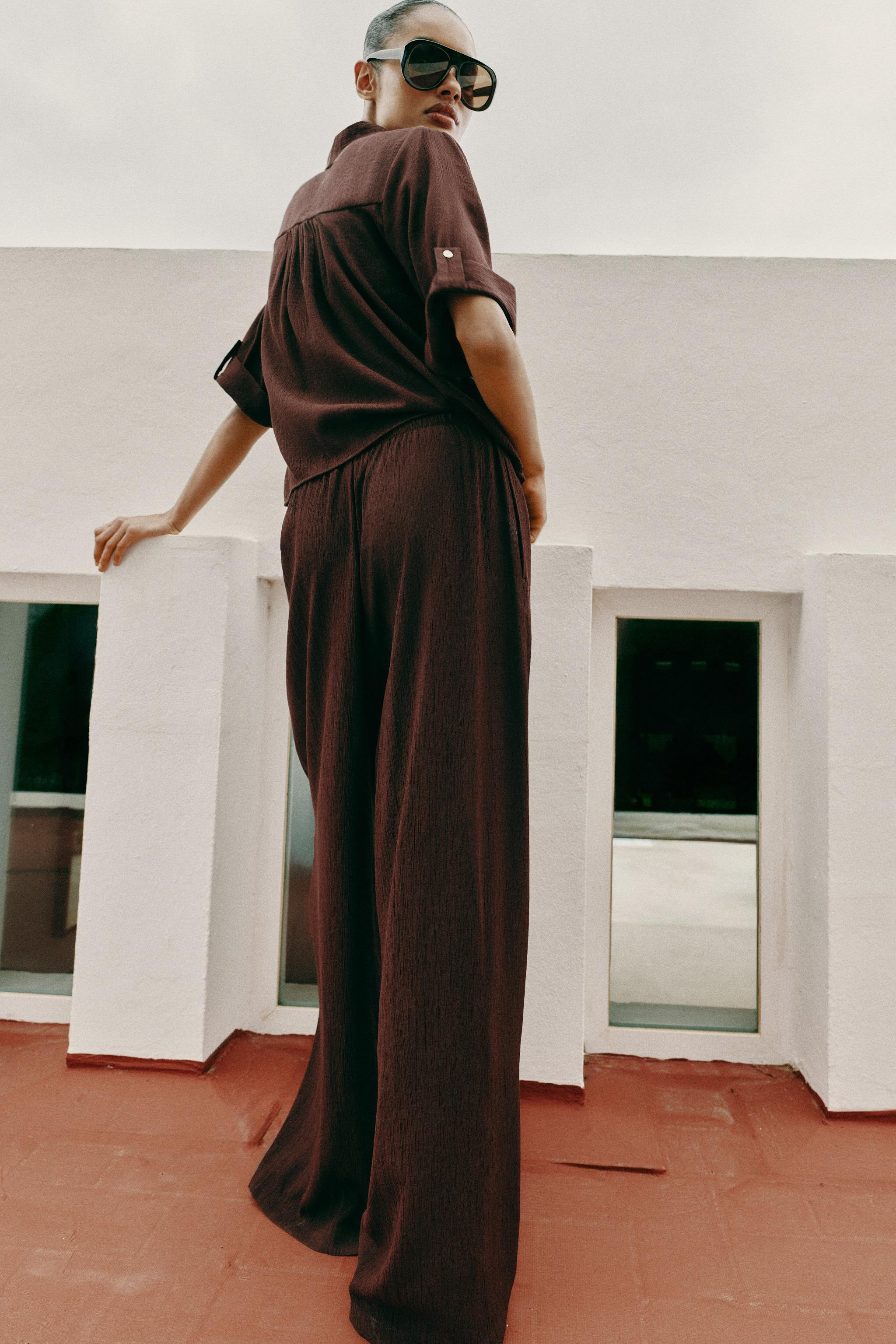 FLOWING STRAIGHT-LEG TROUSERS | Zara UK
