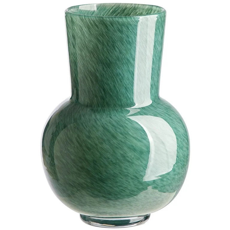 Beautiful Thyme Green Mottled Glass Vase by Drew Barrymore, 8.35" H | Walmart (US)