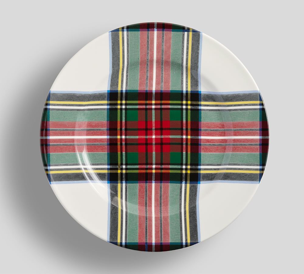 Stewart Plaid Stoneware Salad Plates - Set of 4 | Pottery Barn (US)