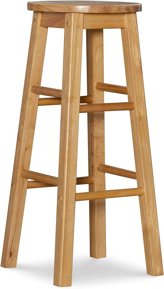 Linon 29-Inch Barstool With Round Seat | Amazon (US)