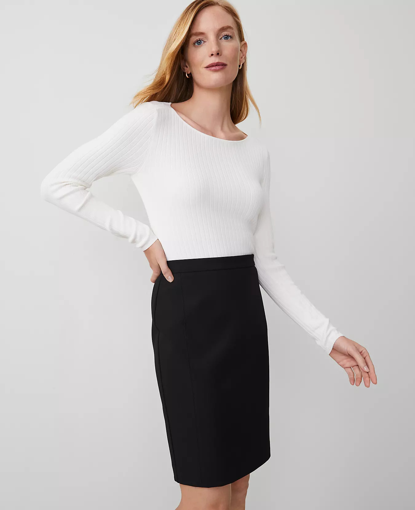 Petite Bi-Stretch Seamed Pencil Skirt | Ann Taylor | Ann Taylor (US)