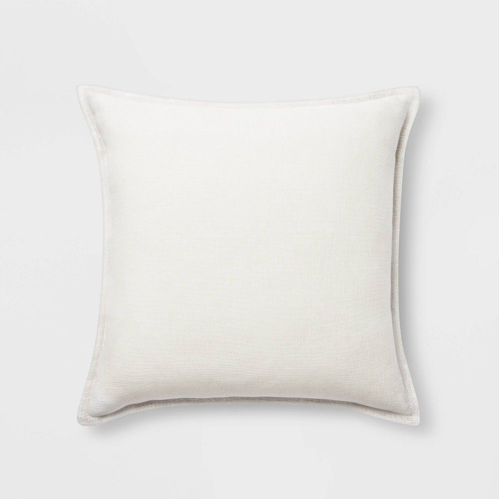Square Linen Pillow White - Threshold | Target