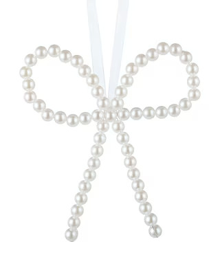 CANVAS White Christmas Collection Pearl Bow Ornament, White, 4.7-in | Canadian Tire